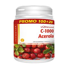 Fytostar Vitamine C 1000 Acerola Promo 100 Tabletten + 20 GRATIS