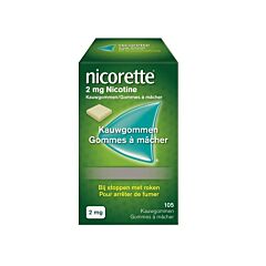 Nicorette 2mg Nicotine 105 Gommes à Mâcher