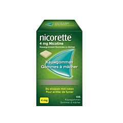 Nicorette 4mg Nicotine 105 Gommes à Mâcher