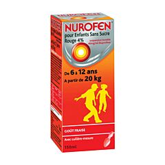 Nurofen Kind Suikervrije Suspensie 4% - Aardbei - 150ml