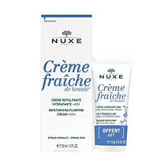 Nuxe Crème Fraîche De Beauté Crème Repulpante Peaux Normales 30ml + Crème Hydratante 3-en-1 15ml OFFERT