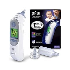 Braun Thermomètre Auriculaire Blanc ThermoScan 7 Age Precision IRT6520 1 Pièce