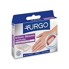 Urgo Brûlures & Blessures Superficielles Pansement Stérile Petit Format 4 Pièces