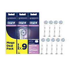 Oral-B Sensitive Clean Brossettes pour Brosse à Dents Electrique PACK PROMO 9 Pièces