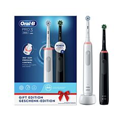 Oral-B Pro 3 3900 Duopack Elektronische Tandenborstel Wit + Zwart