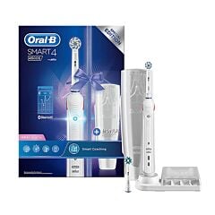Oral-B Smart 4 4500s Elektrische Tandenborstel Wit + Reisetui