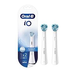 Oral-B iO Ultimate Clean Brossettes de Rechange - Blanc - 2 Pièces