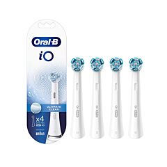 Oral-B iO Ultimate Clean Brossettes de Rechange - Blanc - 4 Pièces