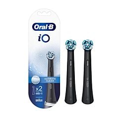 Oral-B iO Ultimate Clean Brossettes de Rechange - Noir - 2 Pièces