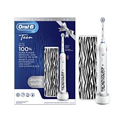 Oral-B D601 Teen Elektrische Tandenborstel Wit 1 Stuk + GRATIS Travelcase