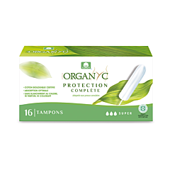 Organyc Tampon Super Coton Bio - 16 Pièces