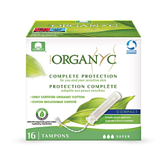 Organyc Tampon Compact Super Coton Bio - 16 Pièces