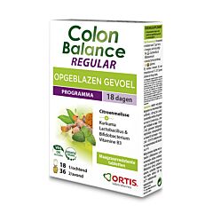 Ortis Colon Balance Regular Ballonnements 36 Comprimés Soir + 18 Comprimés Matin