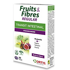 Ortis Fruits & Fibres Regular Transit Intestinal Programme 30 Comprimés