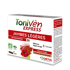 Ortis Toniven Express Jambes Légères 7 Fioles x 15ml