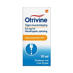 Otrivine 0,5mg/ml Solution pour Instillation Nasale Enfants 2-12 ans Flacon Compte-Gouttes 10ml