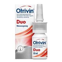 Otrivine Duo 0,5mg/ml + 0,6mg/ml Solution pour Pulvérisation Nasale Adultes Spray 10ml