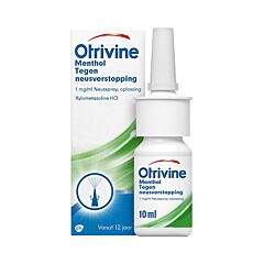 Otrivine Menthol 1mg/ml Solution pour Pulvérisation Nasale Enfants + de 12 ans & Adultes Spray 10ml