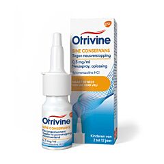 Otrivine Sine Conservans 0,5mg/ml Solution pour Pulvérisation Nasale Enfants 2-12 ans Spray 10ml