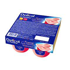 Delical Creme Dessert La Floridine Aardbei 4x125g