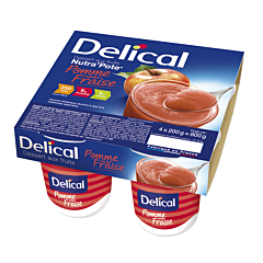 Delical Nutra'Pote Appel/ Aardbei 4x125g