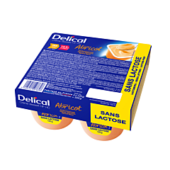 Delical HP-HC Dessertcrème Zonder Lactose Abrikoos 4x125g