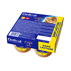 Delical HP-HC Dessertcrème Zonder Lactose Koffie 4x125g