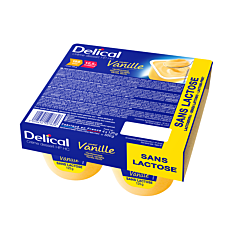 Delical HP-HC Dessertcrème Zonder Lactose Vanille 4x125g