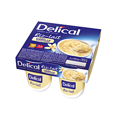 Delical Rijstpap Vanille 4x200g