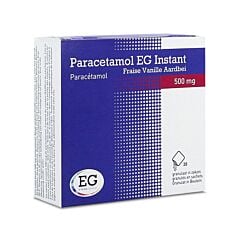 Paracetamol EG Instant 500mg Vanille/ Aardbei 20 Zakjes