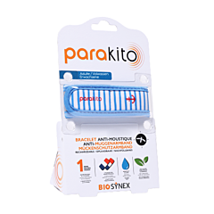 Para'kito Bracelet Anti-Moustique Adulte - Marin - 2 Recharges - 1 Pièce