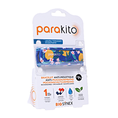 Para'kito Bracelet Anti-Moustique Adulte - Fun Citrons - 2 Recharges - 1 Pièce