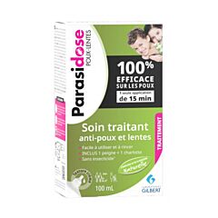 Parasidose Soin Traitant Anti-Poux & Lentes Tube 100ml