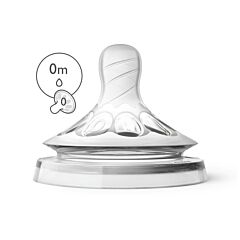 Philips Avent Natural Tétine à Débit Nouveau-Né 0m 2 Pièces