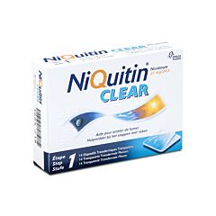 NiQuitin® Clear Patch 21 mg 14 st. – Stoppen met Roken – 24 u geen behoefte aan een sigaret