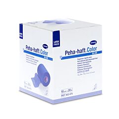 Hartmann Peha Haft Color Latexfree Cohesieve Fixatiezwachtel Blauw - 10cmx20m - 1 Stuk