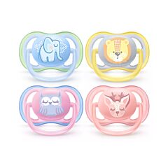 Philips Avent Ultra Air Animals Tétine - 0-6M - 2 Pièces