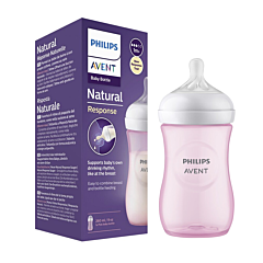 Philips Avent Natural Response Zuigfles 1M+ - Roze - 260ml