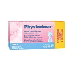 Physiodose Fysiologisch Serum 40+5 Unidoses GRATIS