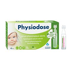 Physiodose Sérum Physiologique Stérile - 100% Végétal - 40x5ml