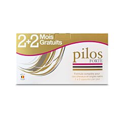 Pilos Forte Cheveux & Ongles Sains 2+2 Mois Gratuits 180 Gélules