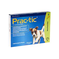 Prac-tic Spot-O Anti-Puces & Anti-Tiques Petits Chiens 4,5-11kg 3 Pipettes