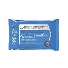 Prevens Lingettes Déodorantes Express 15 Pièces