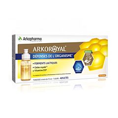 Arkopharma ArkoRoyal Gelée Royale + Probiotiques Défenses de lOrganisme 7 Unidoses x 10ml