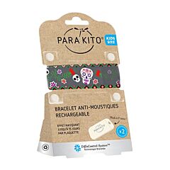 Para'kito Kids Bracelet Anti-Moustiques Enfants Dark Roses + 2 Recharges