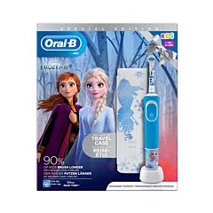 Oral-B D100 Frozen Elektrische Tandenborstel 1 Stuk + GRATIS Travelcase