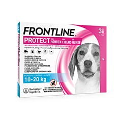 Frontline Protect Anti-Puces & Tiques Chiens 10-20kg 3 Pipettes x 2ml