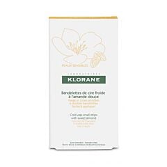 Klorane Cire Dépilatoire à Froid Visage et Zones Sensibles Bandes 6 Pièces