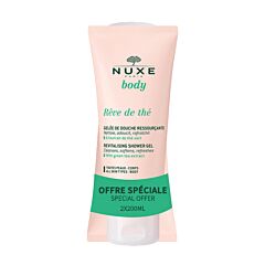 Nuxe Body Rêve de Thé Gelée de Douche Ressourçante Tube PROMO DUO 2x200ml