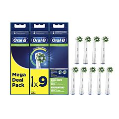 Oral-B Cross Action Brossettes pour Brosse à Dents Electrique PACK PROMO 9 Pièces